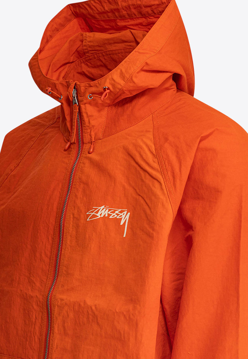 Stüssy Beach Shell Wave Windbreaker Jacket Orange 1157450213 CAYENNE_79375
