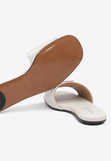 Alexander McQueen T-Bar Leather Slides 817471WIACT9081_79434