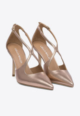 Lella Baldi Venus 95 Metallic Leather Pumps Bronze LE2520NAPPARAME_79447