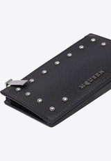 Alexander McQueen Studded Logo Lettering Leather Cardholder 813546AXZ111000_79459