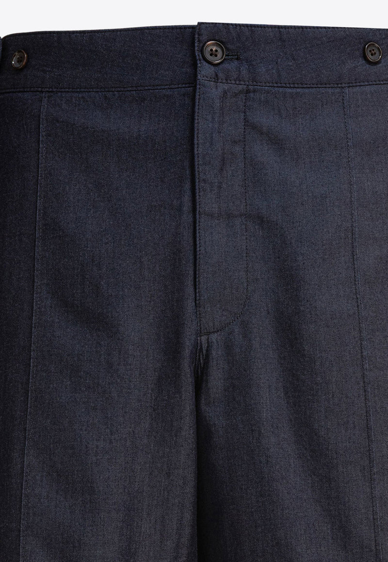 Alexander McQueen Denim Bermuda Shorts Blue 828588QYABM4244_79495