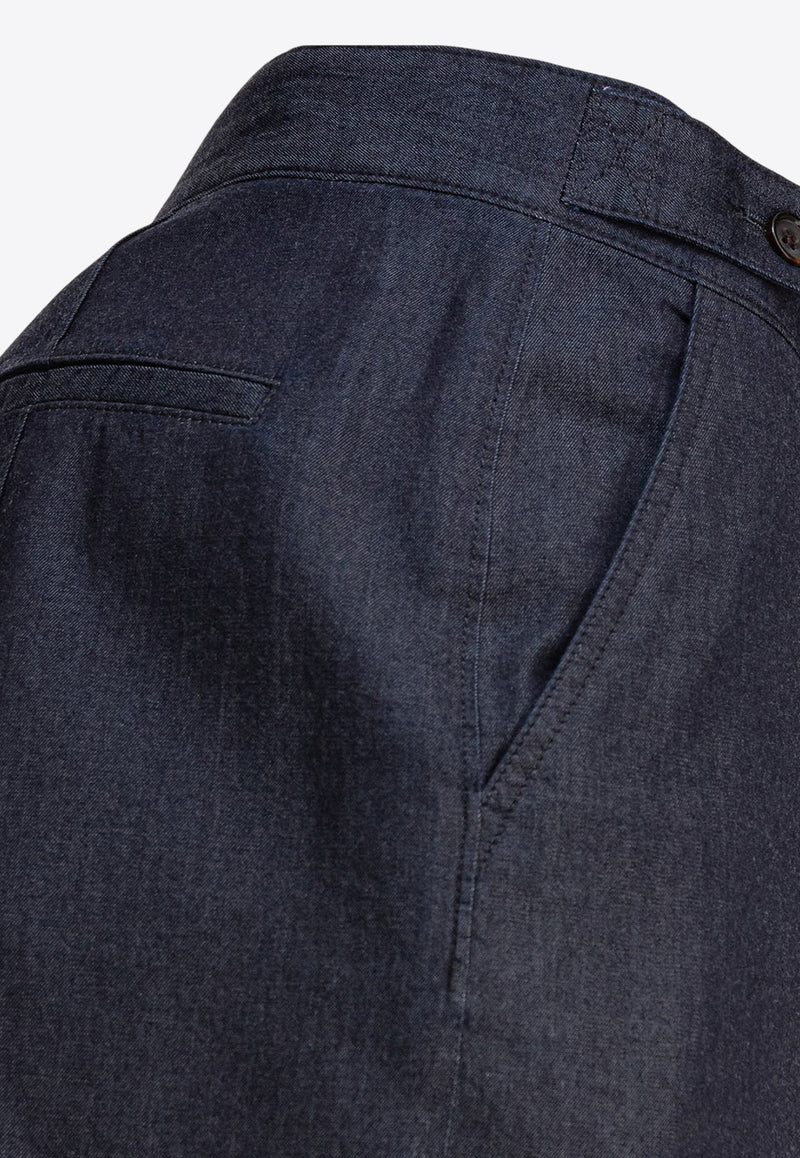 Alexander McQueen Denim Bermuda Shorts Blue 828588QYABM4244_79495