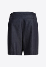 Alexander McQueen Denim Bermuda Shorts Blue 828588QYABM4244_79495