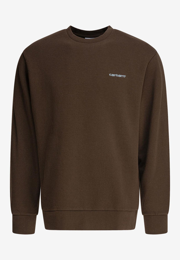 Carhartt Wip Script Embroidered Sweatshirt Brown I0344962QG.XX_79517