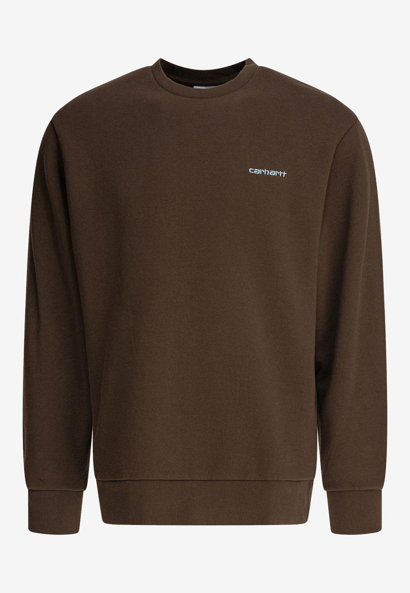 Carhartt Wip Script Embroidered Sweatshirt Brown I0344962QG.XX_79517