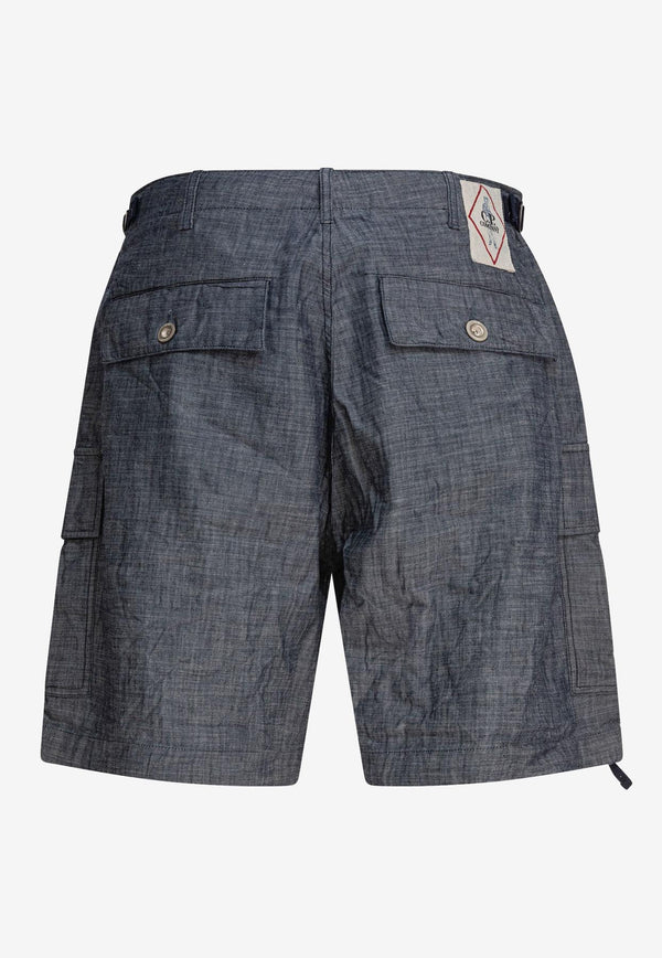C.P. Company Chambray Cargo Shorts Gray 18CMBE149A110065WD17_79522