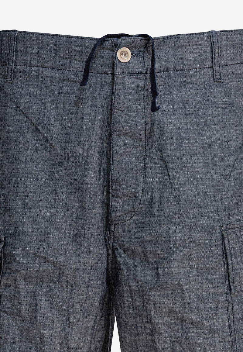 C.P. Company Chambray Cargo Shorts Gray 18CMBE149A110065WD17_79522