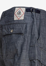 C.P. Company Chambray Cargo Shorts Gray 18CMBE149A110065WD17_79522