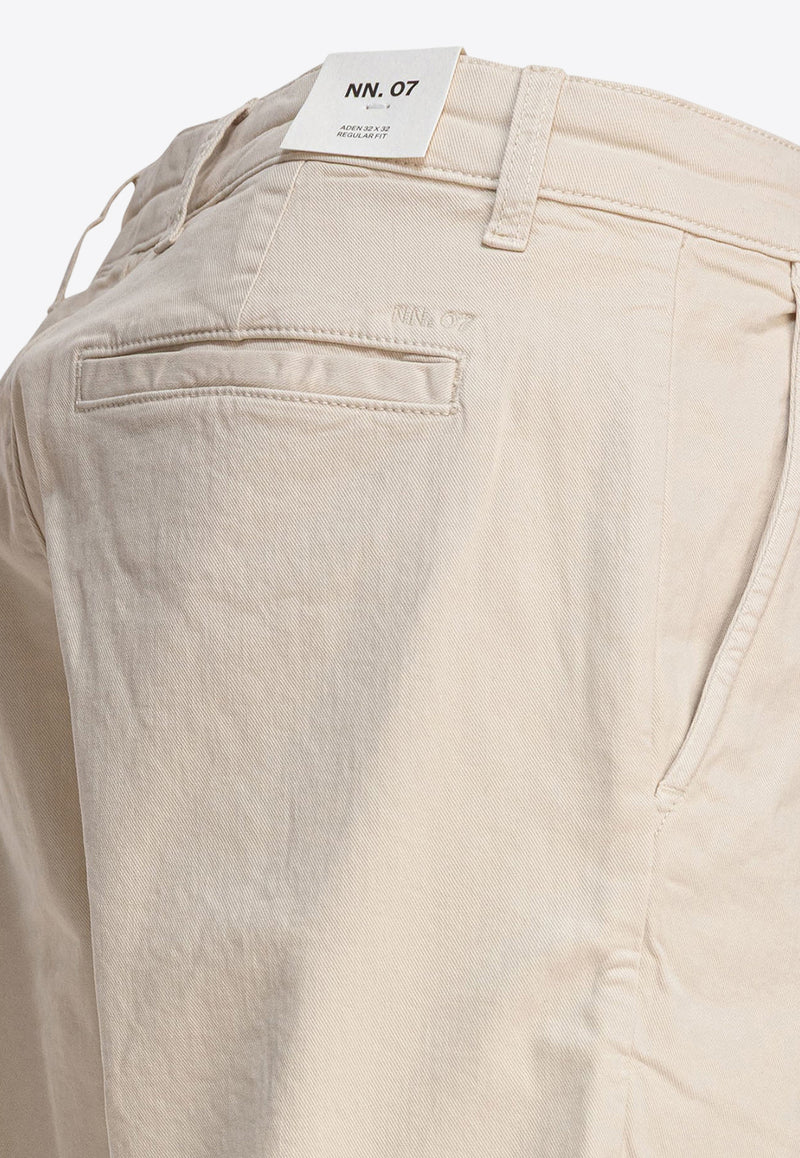 NN.07 Logo-Embroidered Straight-Leg Pants 2521923160ADEN 1923IVORY_79549