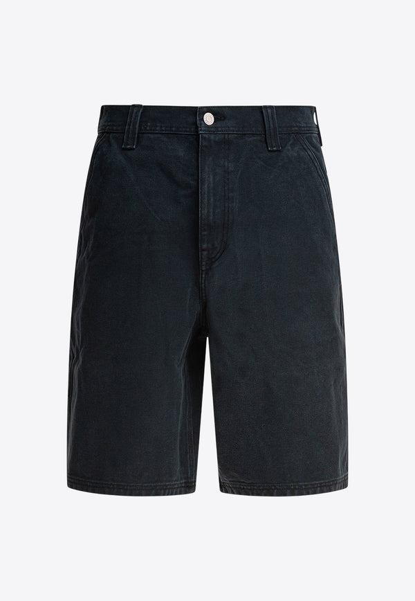 Stüssy Washed Canvas Bermuda Shorts Black 1123270001 BLACK_79556