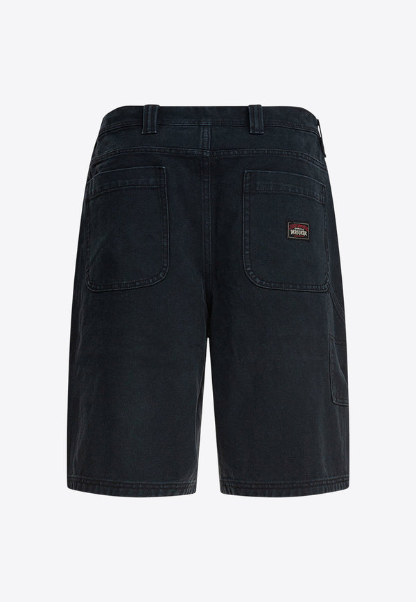 Stüssy Washed Canvas Bermuda Shorts Black 1123270001 BLACK_79556