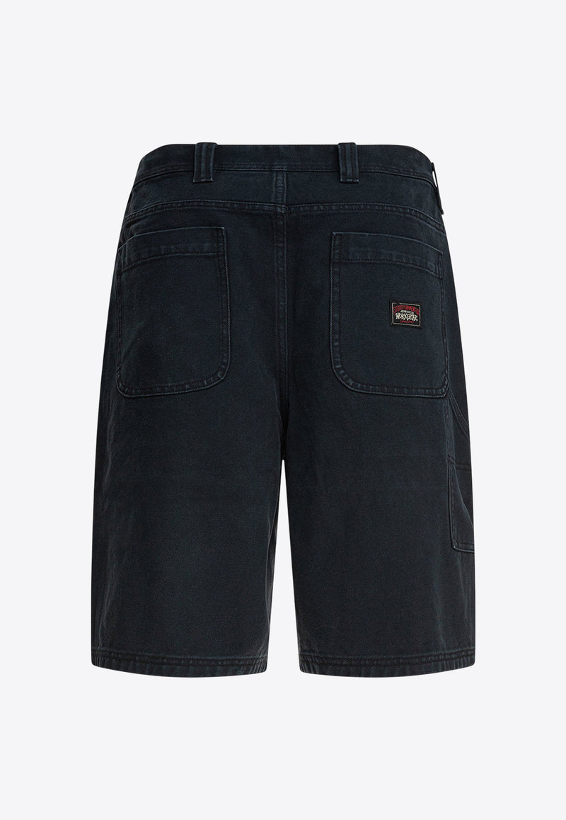 Stüssy Washed Canvas Bermuda Shorts Black 1123270001 BLACK_79556