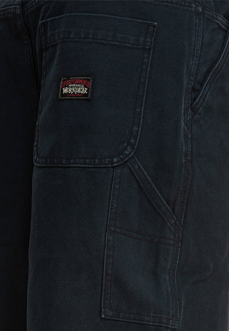 Stüssy Washed Canvas Bermuda Shorts Black 1123270001 BLACK_79556