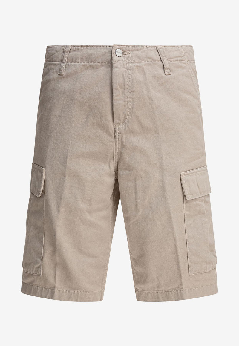 Carhartt Wip Logo Patch Cargo Shorts Beige I0315172LP.GD_79572