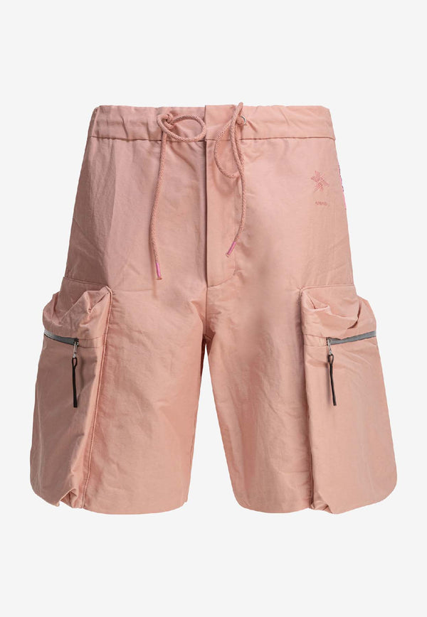 Goldwin Logo Embroidered Cargo Shorts Pink GL75751MCPINK_79587