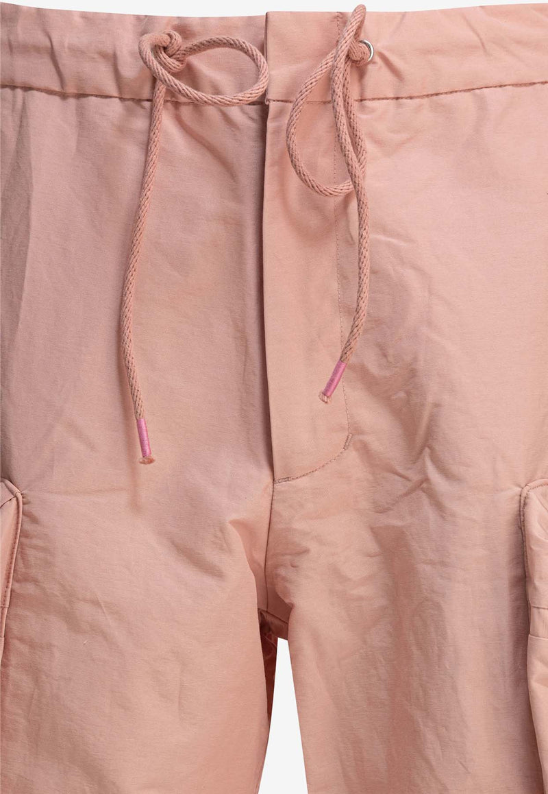 Goldwin Logo Embroidered Cargo Shorts Pink GL75751MCPINK_79587