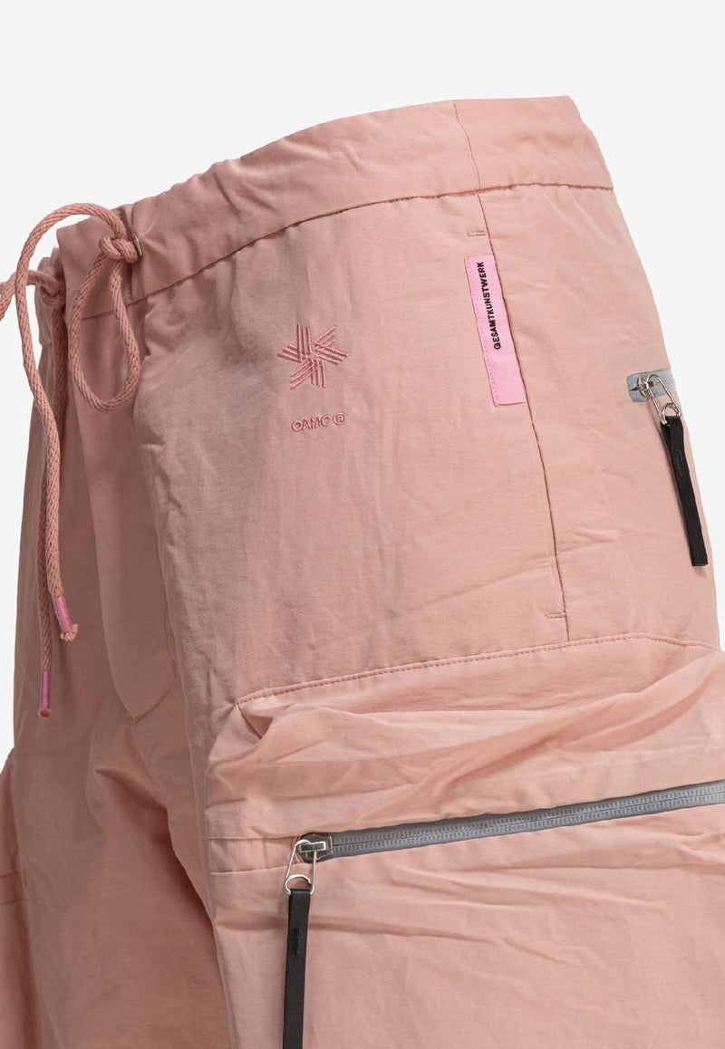 Goldwin Logo Embroidered Cargo Shorts Pink GL75751MCPINK_79587