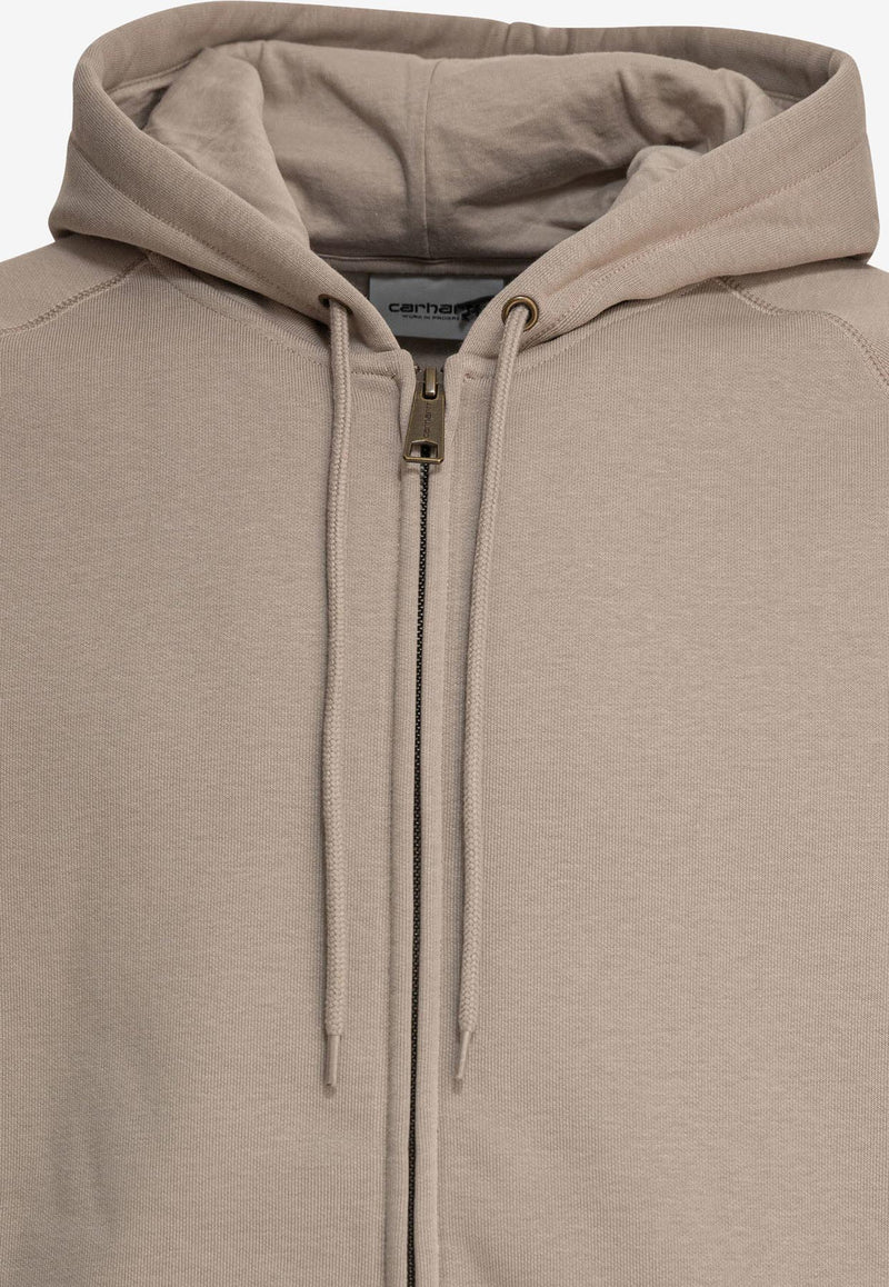 Carhartt Wip Chase Zip-Up Hooded Sweatshirt Beige I0336642Q6.XX_79590