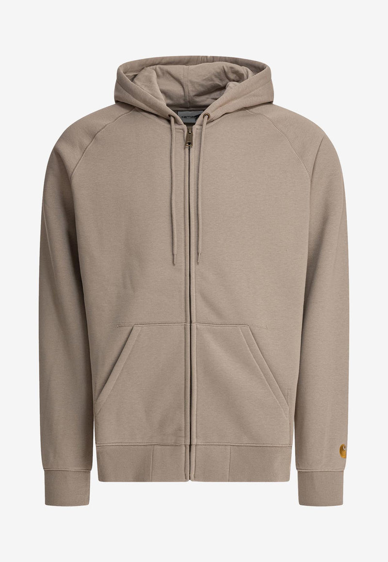 Carhartt Wip Chase Zip-Up Hooded Sweatshirt Beige I0336642Q6.XX_79590