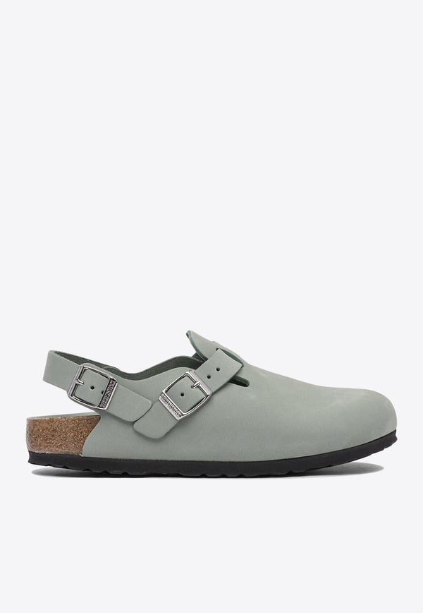 Birkenstock Tokio Nubuck Leather Slides Green 1029429PURE SAGE_79688
