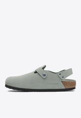 Birkenstock Tokio Nubuck Leather Slides Green 1029429PURE SAGE_79688
