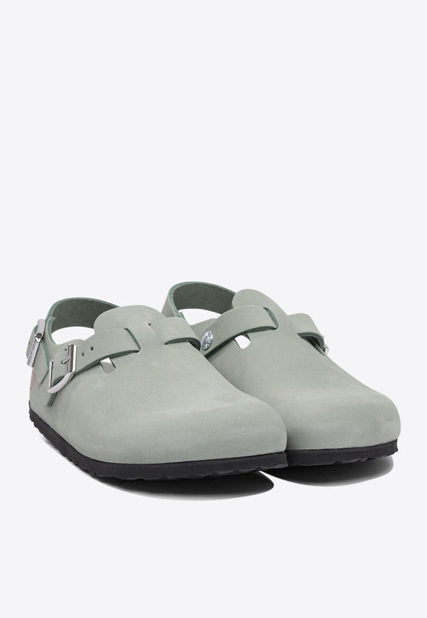 Birkenstock Tokio Nubuck Leather Slides Green 1029429PURE SAGE_79688