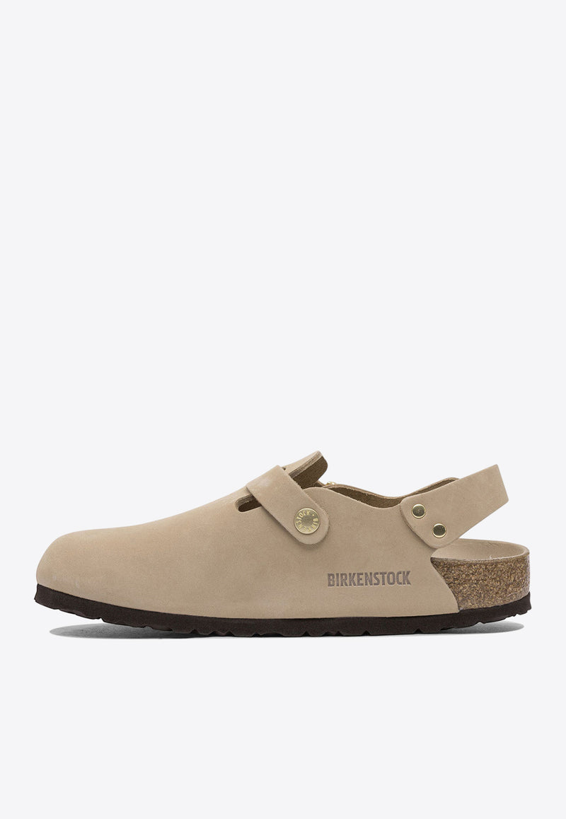 Birkenstock Tokio Nubuck Leather Slides Sand 1029496SANDCASTLE_79655