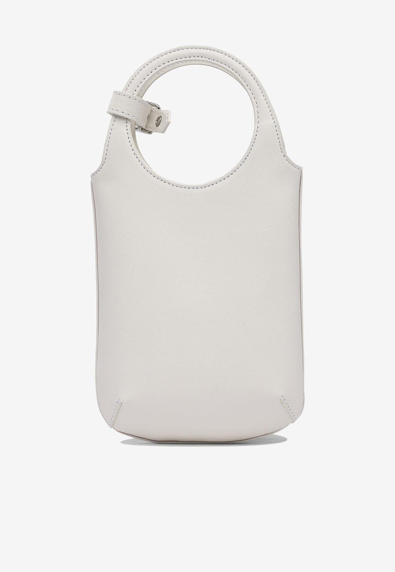Courrèges Slim Holy Handbag in Smooth Leather White 225GSA178CR00650011_79653