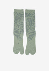 Goldwin Reaction Diffusion Mid-Calf Socks Green GZ95180BERYL_79649