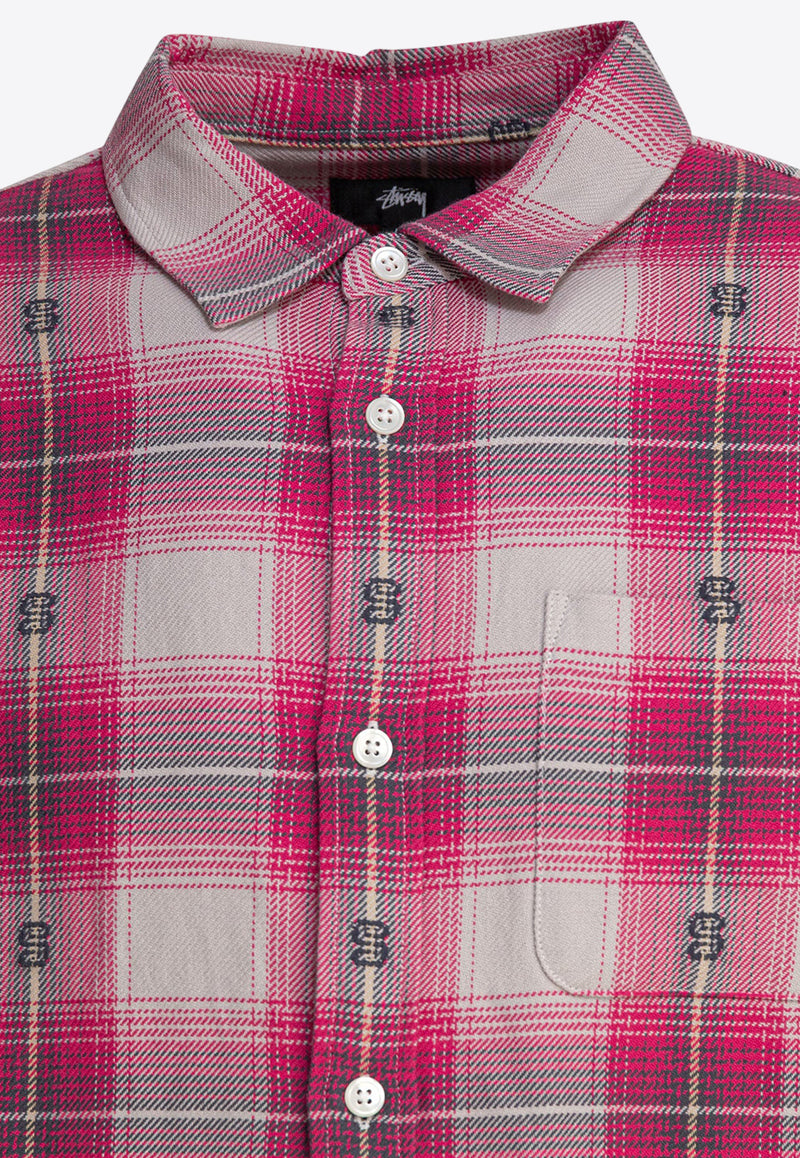 Stüssy Plaid Check Long-Sleeved Shirt Pink 11103520604 PINK_79690