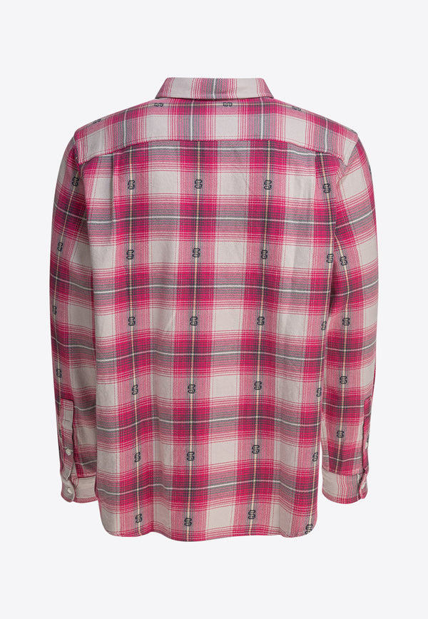 Stüssy Plaid Check Long-Sleeved Shirt Pink 11103520604 PINK_79690