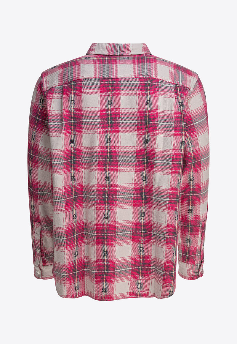Stüssy Plaid Check Long-Sleeved Shirt Pink 11103520604 PINK_79690