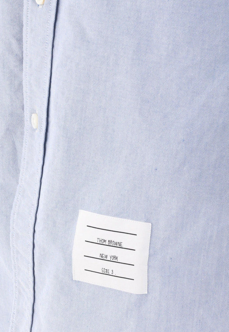 Thom Browne Name Plate Patch Buttoned Shirt Blue MWL010EF0313480_79651