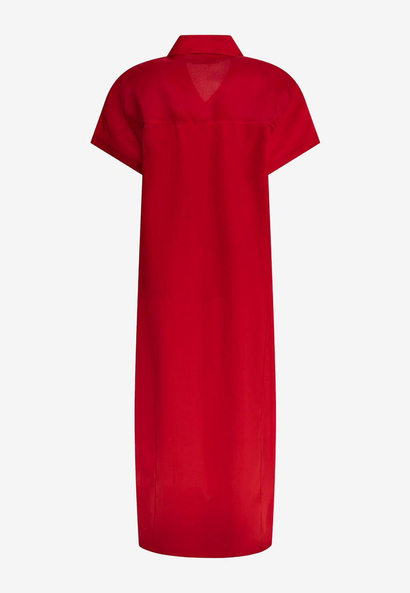 Khaite Effy Silk Midi Dress Raspberry 54963002625_79709