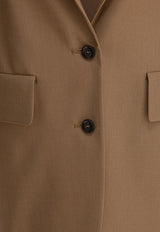 Max Mara Kitten Single-Breasted Wool Blazer Camel 2511041403600KITTEN007_79739