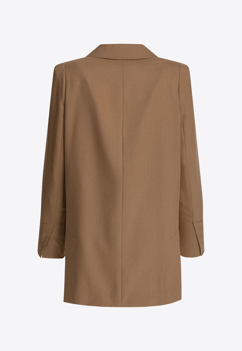 Max Mara Kitten Single-Breasted Wool Blazer Camel 2511041403600KITTEN007_79739