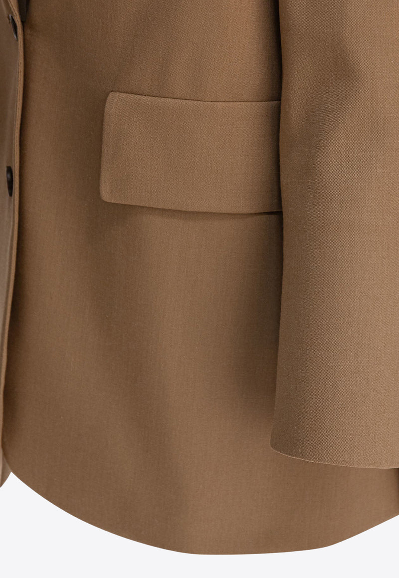 Max Mara Kitten Single-Breasted Wool Blazer Camel 2511041403600KITTEN007_79739