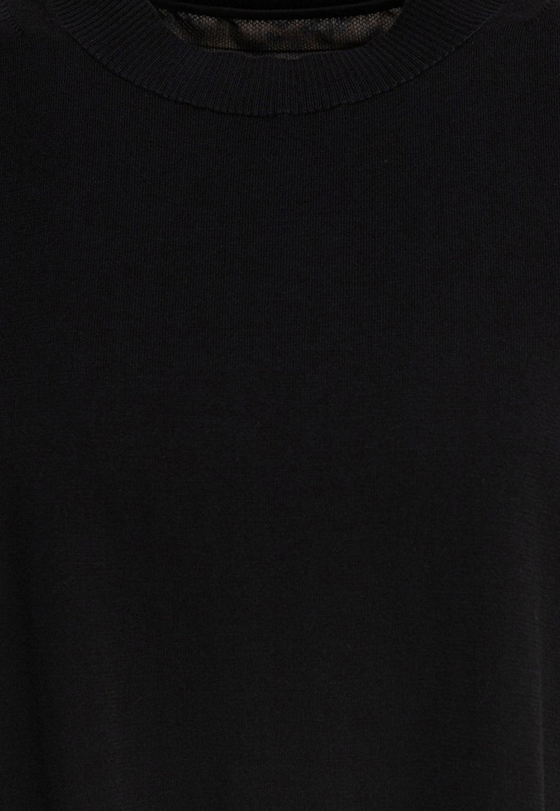 Sacai Leopard Print Knitted Top Black 25-07906602_79795