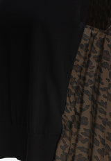 Sacai Leopard Print Knitted Top Black 25-07906602_79795
