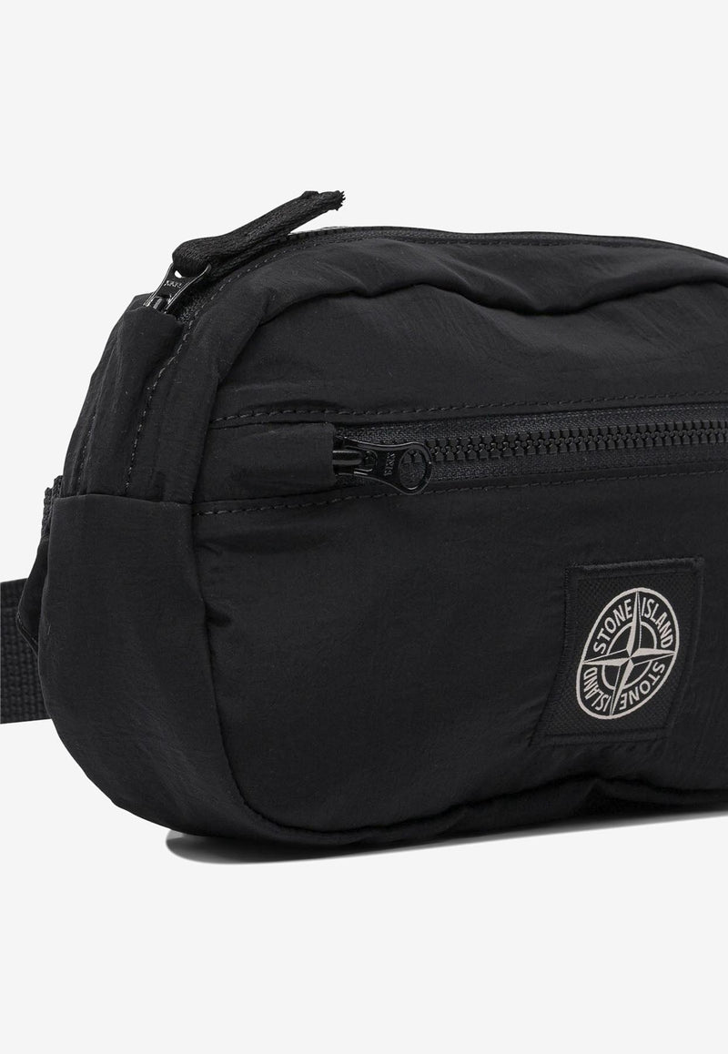 Stone Island Junior Boys Logo Embossed Belt Bag Black 9200001S0064V0029_79800