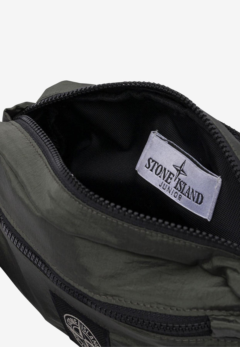 Stone Island Junior Boys Logo Embossed Belt Bag Green 9200001S0064V0054_79714