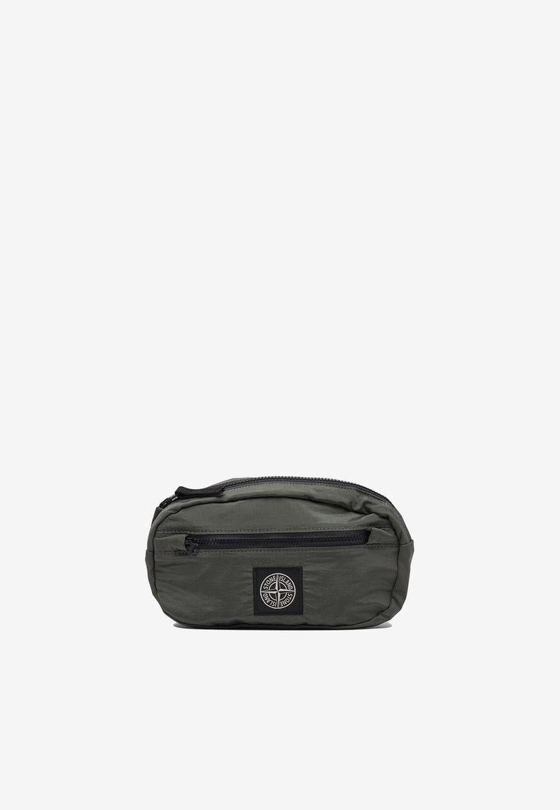 Stone Island Junior Boys Logo Embossed Belt Bag Green 9200001S0064V0054_79714