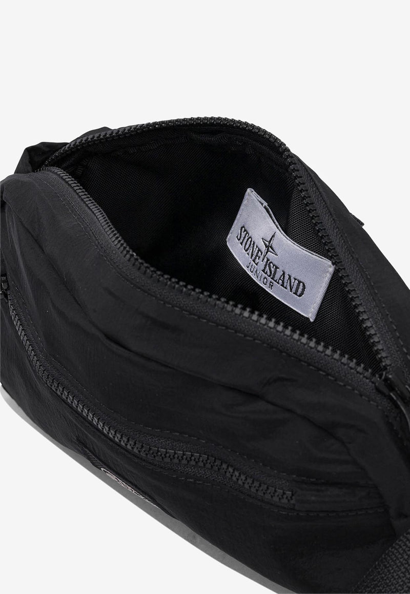 Stone Island Junior Boys Logo Embossed Belt Bag Black 9200001S0064V0029_79800