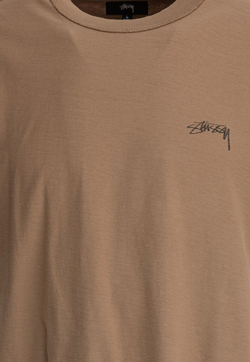 Stüssy Lazy Logo T-shirt Brown 11402832723 UMBER_79734