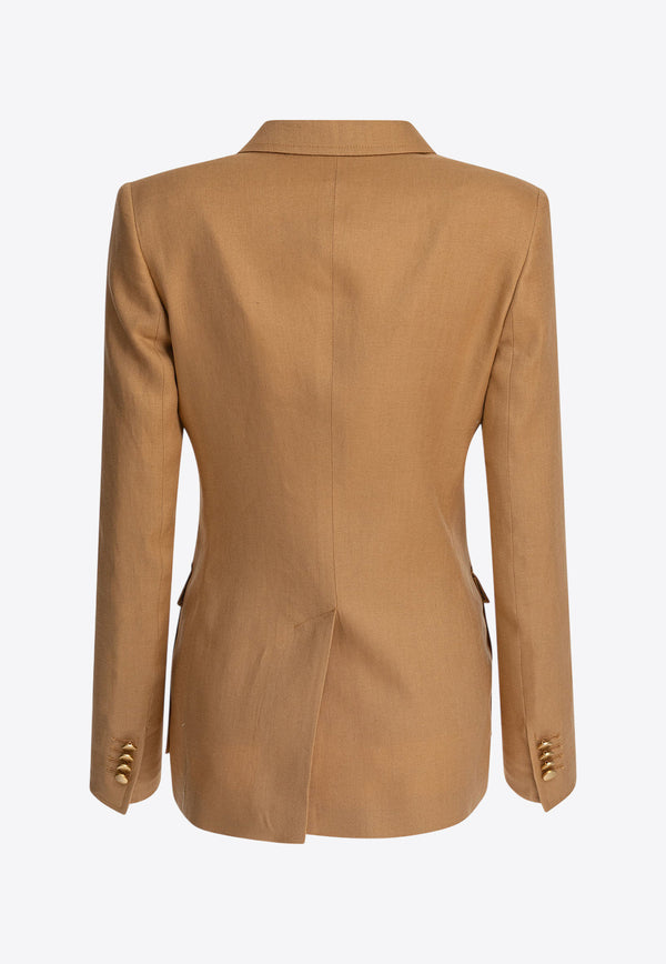 Tagliatore Honey Double-Breasted Linen Blazer Beige J-HONEY340021EA912_79712