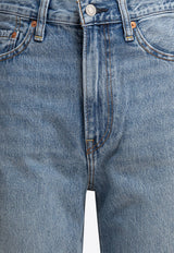Ribcage Wide-Leg Jeans with Logo-Patch