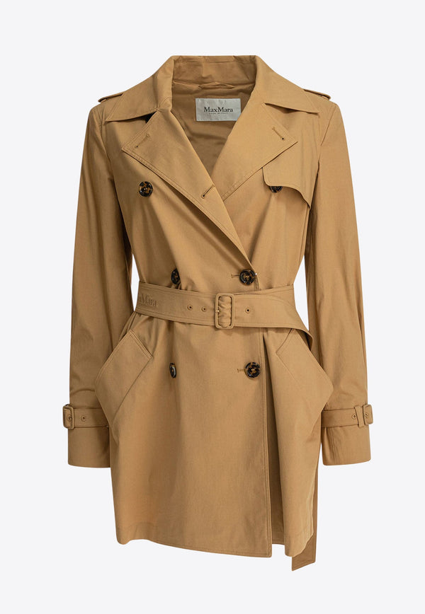 Max Mara Landa Short Trench Coat Beige 2511021012600LANDA010_79825_TH