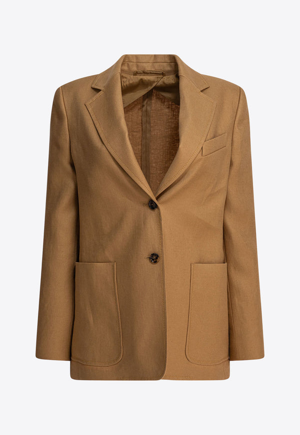 Max Mara Guglia Linen Single-Breasted Blazer 2511041072600GUGLIA017_79810
