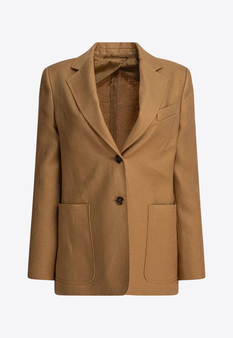 Max Mara Guglia Linen Single-Breasted Blazer 2511041072600GUGLIA017_79810