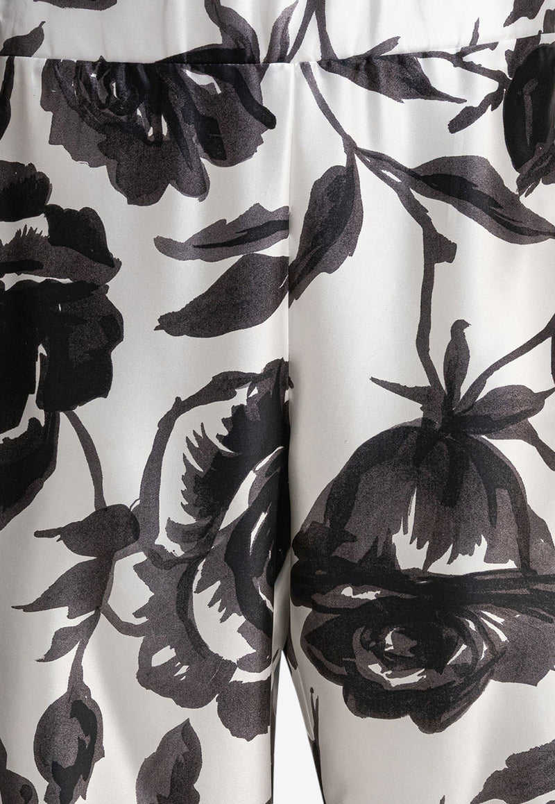 Patterned Silk Pants